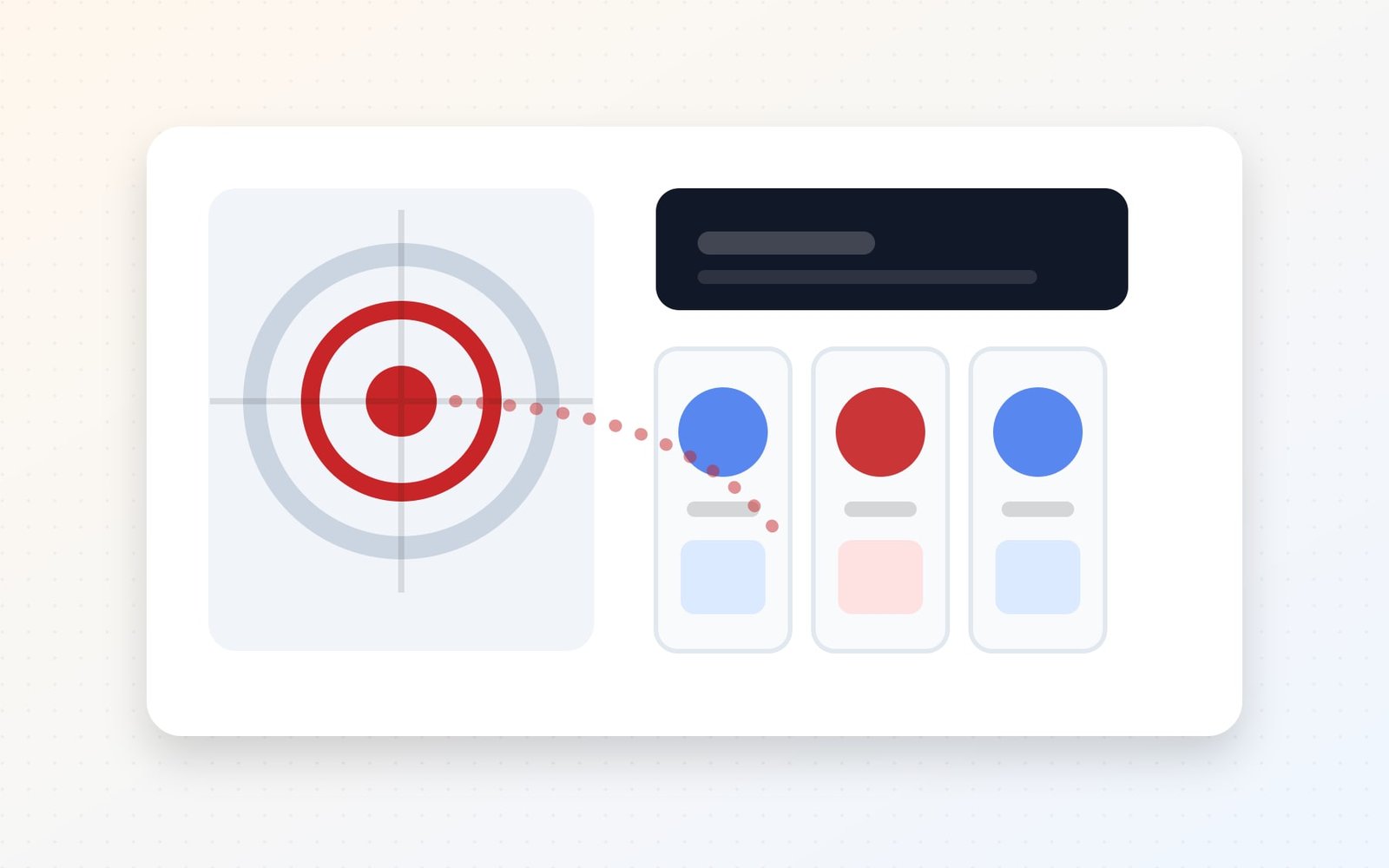 A digital advertising dashboard showing audience targeting and campaign segments.